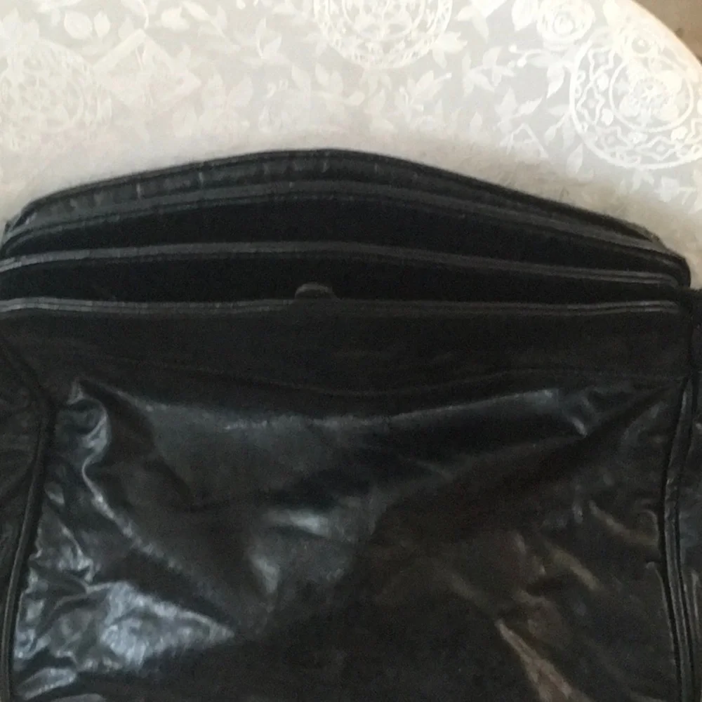 Black Leather Crossbody Bag - Men Bags